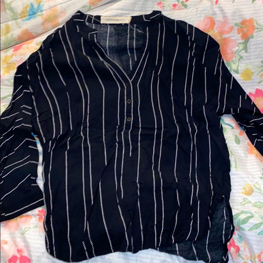 Stripes elbow length top